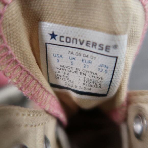 Converse Shoes Baby 5 Sneakers Chuck Taylor All Star Hi Top Pink Canvas Toddler - Picture 7 of 13